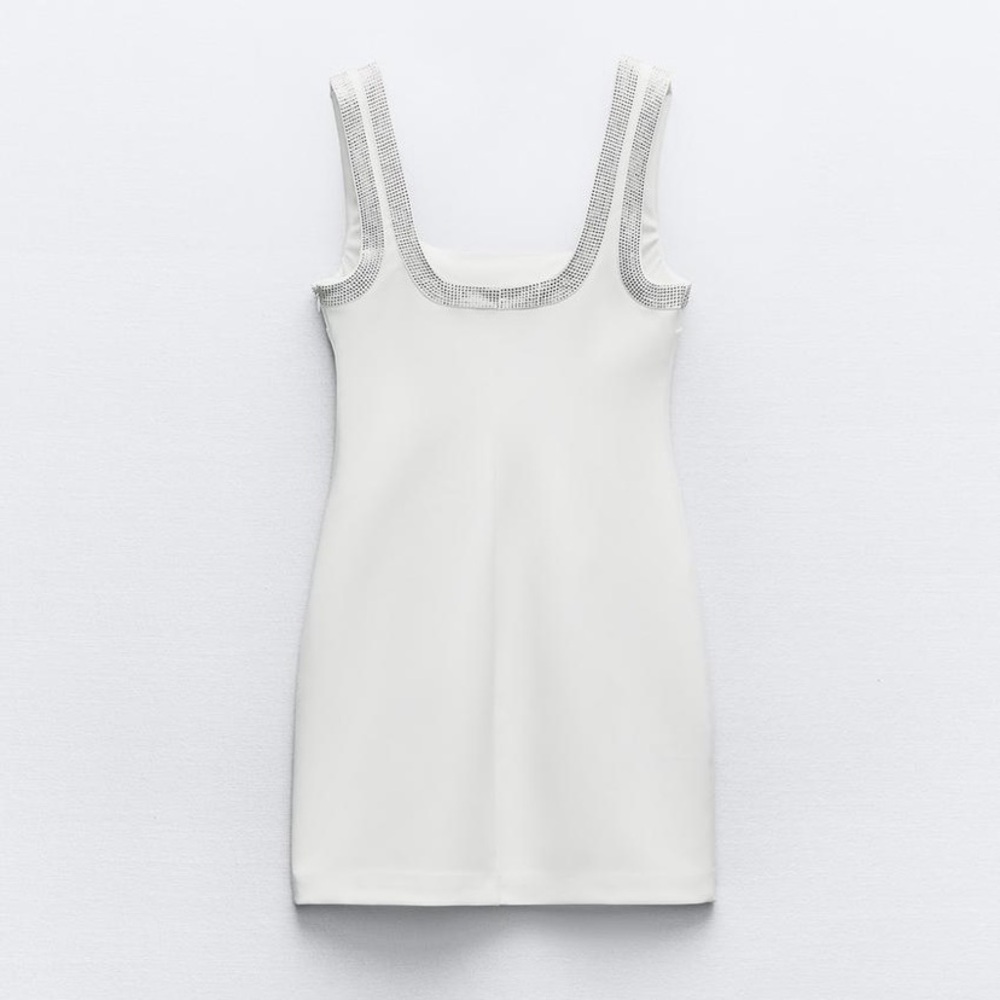 ZARA SHORT DRESS WITH RHINESTONES